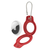 Hard Plastic AirTag Case with Wire - Red