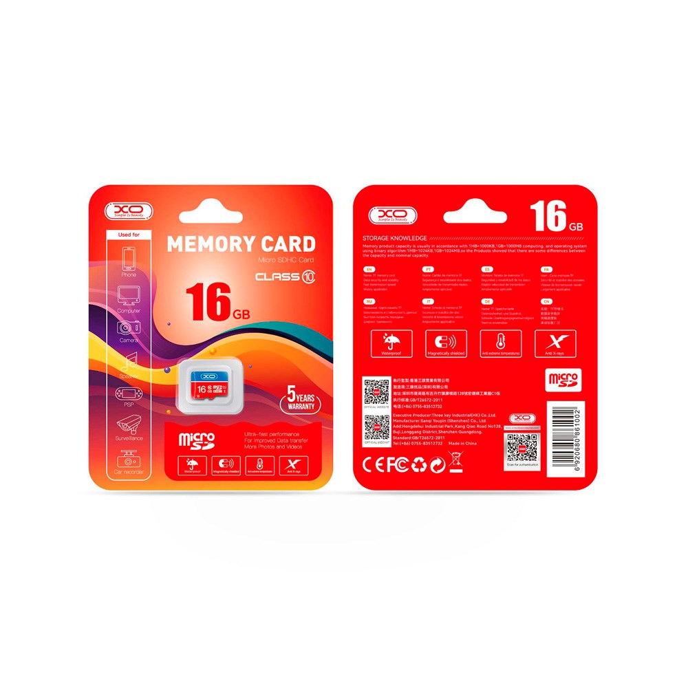 XO microSD Memory Card 16GB