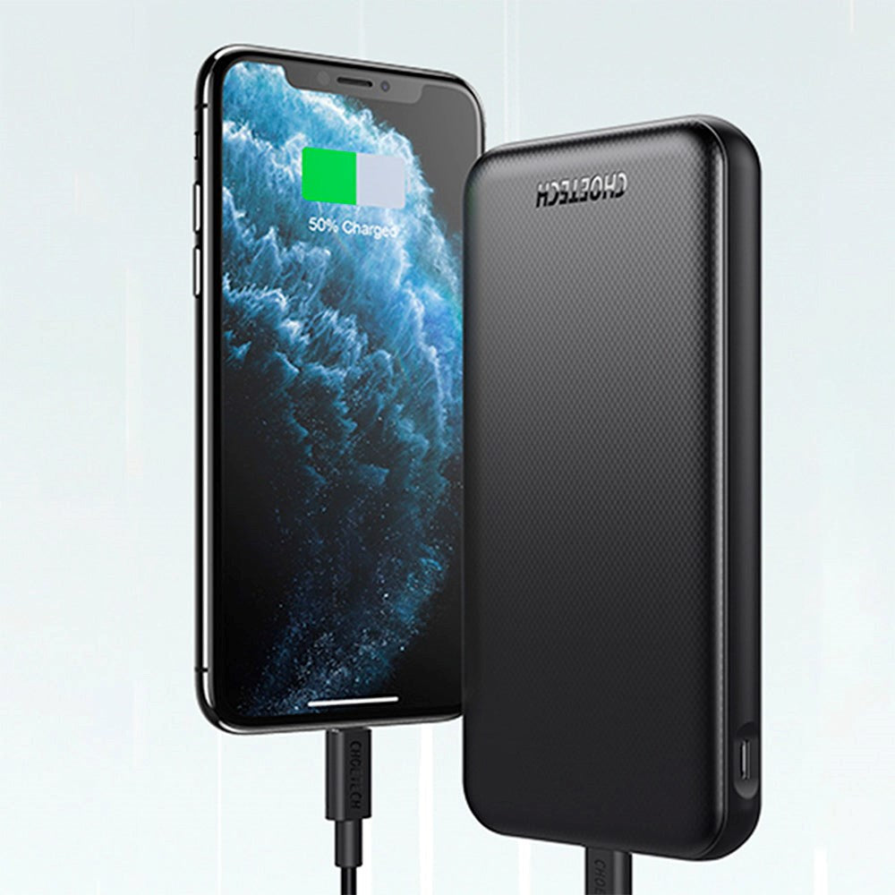 Choetch Powerbank 20W w. USB-A / USB-C (PD) 10.000 mAh - Black