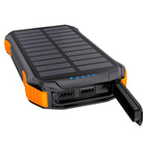 Choetech Powerbank with Solar Cell - 2 x USB-A 10W & Qi-Charging - 10,000mAh - Black