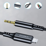 Choetech AUX009 Lightning to 3.5mm Minijack Cable - 2m - Black