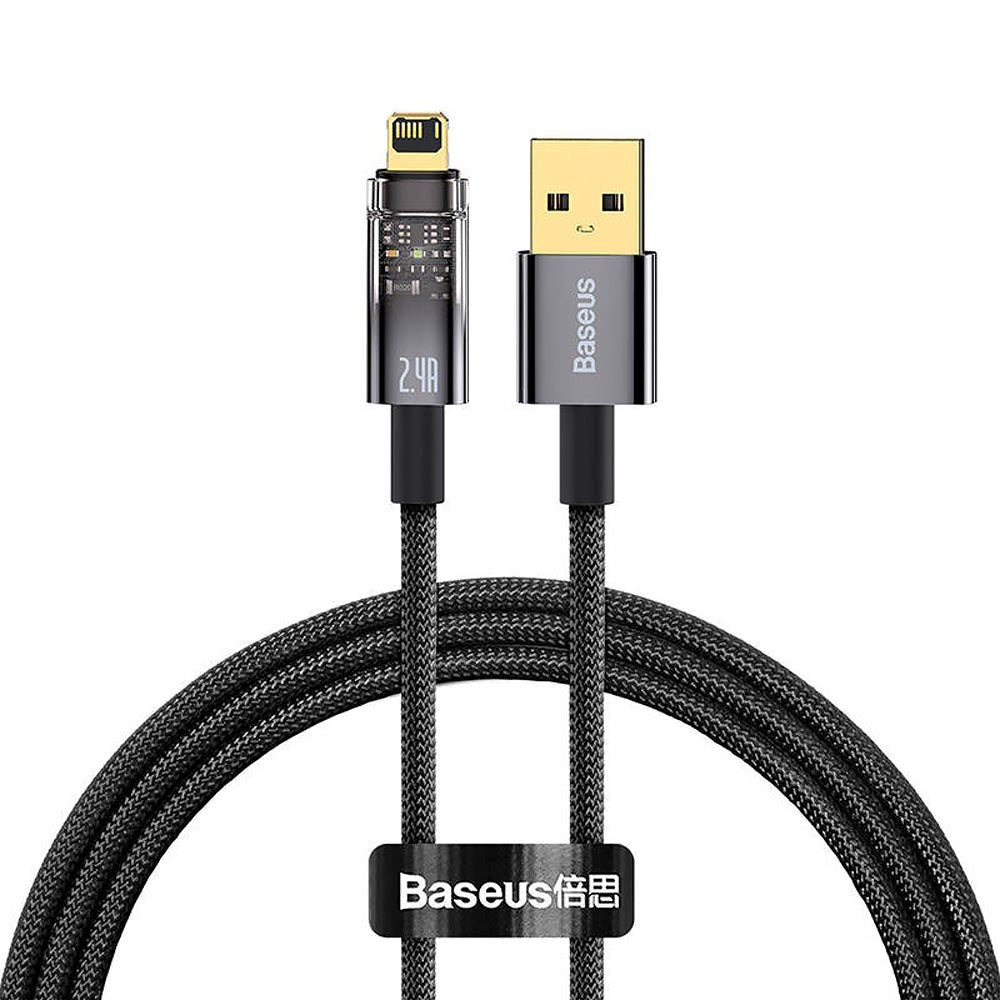 Baseus Explorer Series USB-A to Lightning Cable 2.4A - 1m - Black