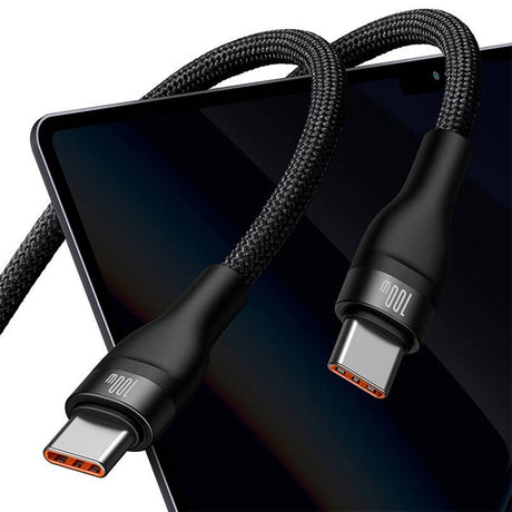 Baseus Flash Series 2-in-1 100W USB-C Multi Cable - 1.5 Meter - Black