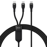 Baseus Flash Series 2-in-1 100W USB-C Multi Cable - 1.5 Meter - Black