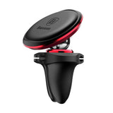 Baseus Magnetic Mobile Phone Holder for Car with Cable Holder - Black / Red