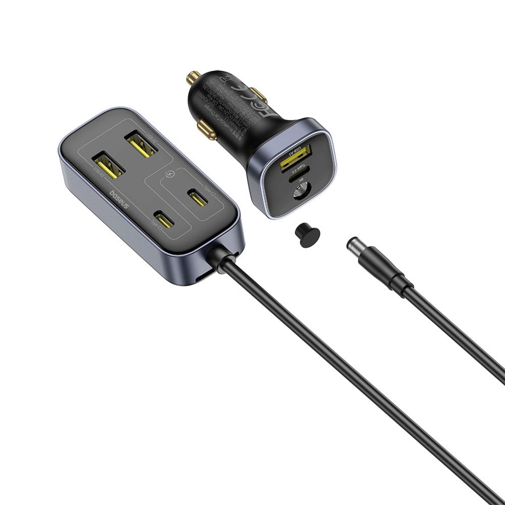 Baseus Multifunctional Car Charger 110W with 3 x USB-A & 3 x USB-C - 1.5m - Black