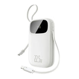 Baseus EnerFill 10,000mAh Powerbank 22.5W with Built-in USB-C & Lightning Cable - White