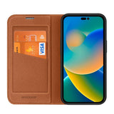 DUX DUCIS iPhone 14 Pro Skin X2 Premium Wallet Case - Brown