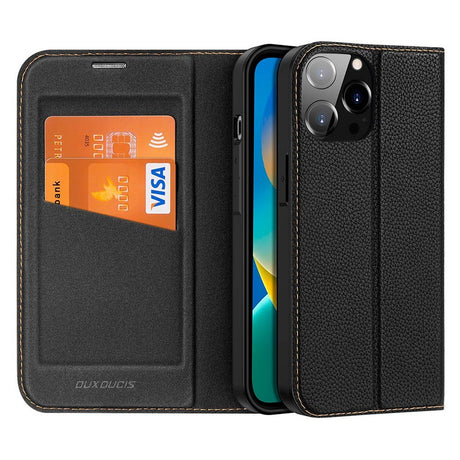 DUX DUCIS iPhone 14 Pro Max Skin X2 Premium Wallet Case - Black