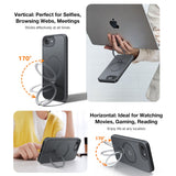 TORRAS iPhone 16e Ostand Spin Hybrid Case with Kickstand - Black