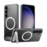 TORRAS Samsung Galaxy S25 Pstand Hybrid Case with Stand Function - MagSafe Compatible - Transparent