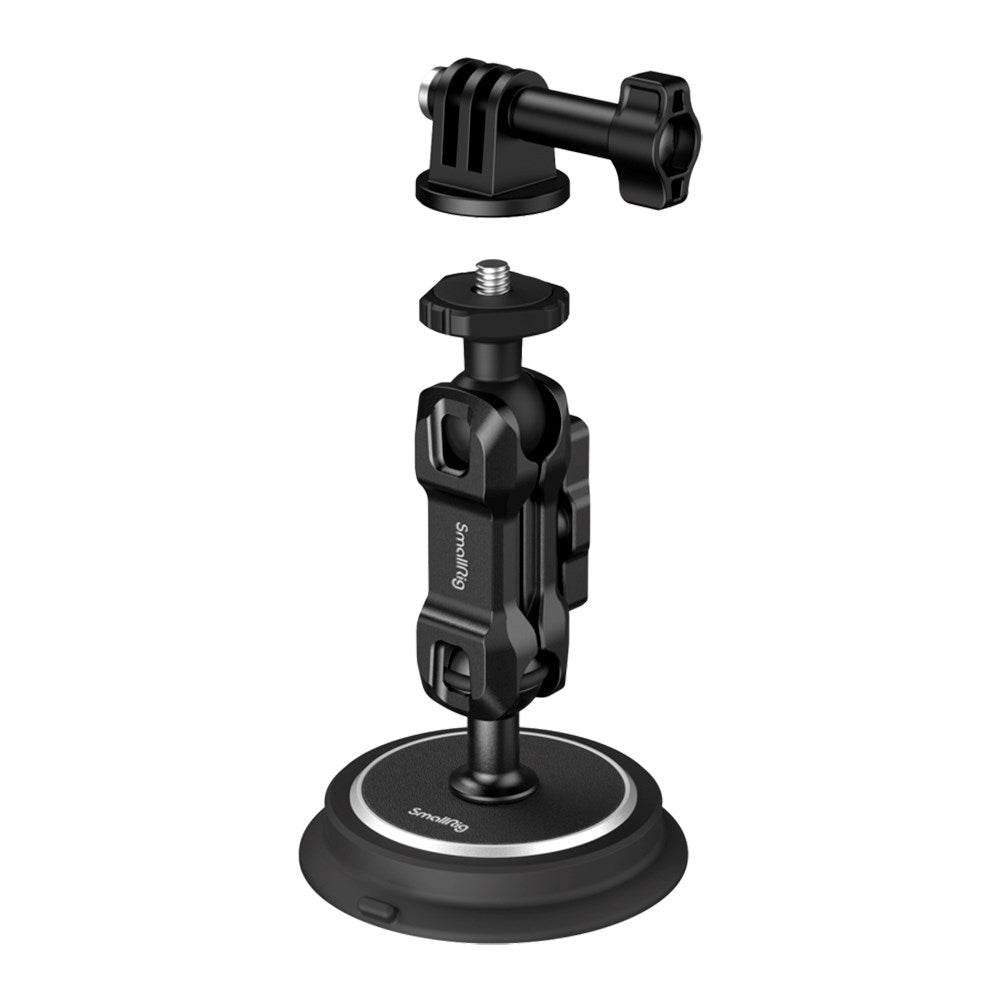 SmallRig 4466 Magic Arm Universal Action Camera Mount w. Magnetic Suction Cup - Black