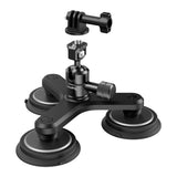 SmallRig 4468 Universal Action Camera Mount w. Triple Magnetic Suction Cup - Black