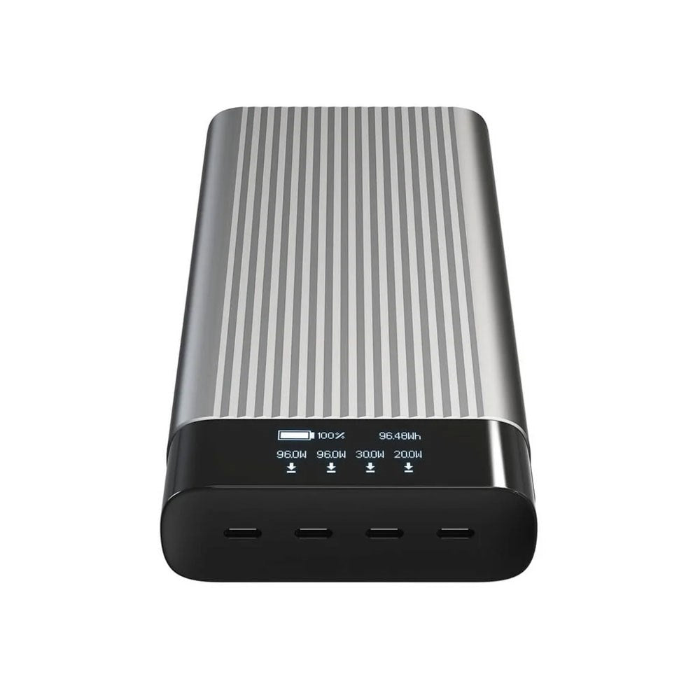 Hyper HyperJuice 245W Powerbank 27,000mAh with 4 x USB-C & Display - Grey / Black