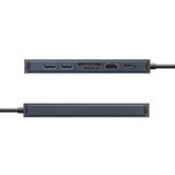 Hyper HyperDrive Ecosmart 7-in-1 USB-C Hub with USB-A / USB-C / HDMI / Ethernet / SD & MicroSD Card - Grey