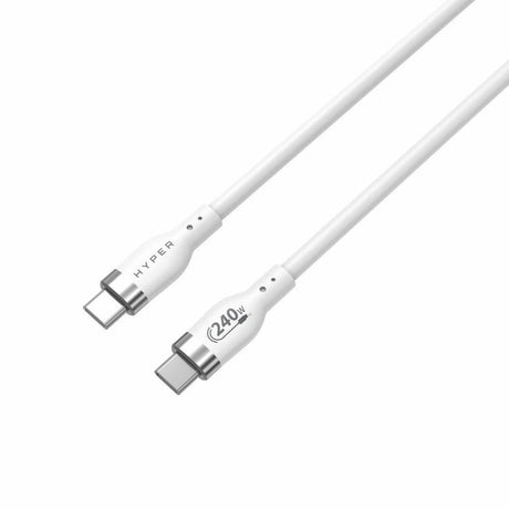Hyper HyperJuice 240W Silicone USB-C to USB-C Cable - 2m - White