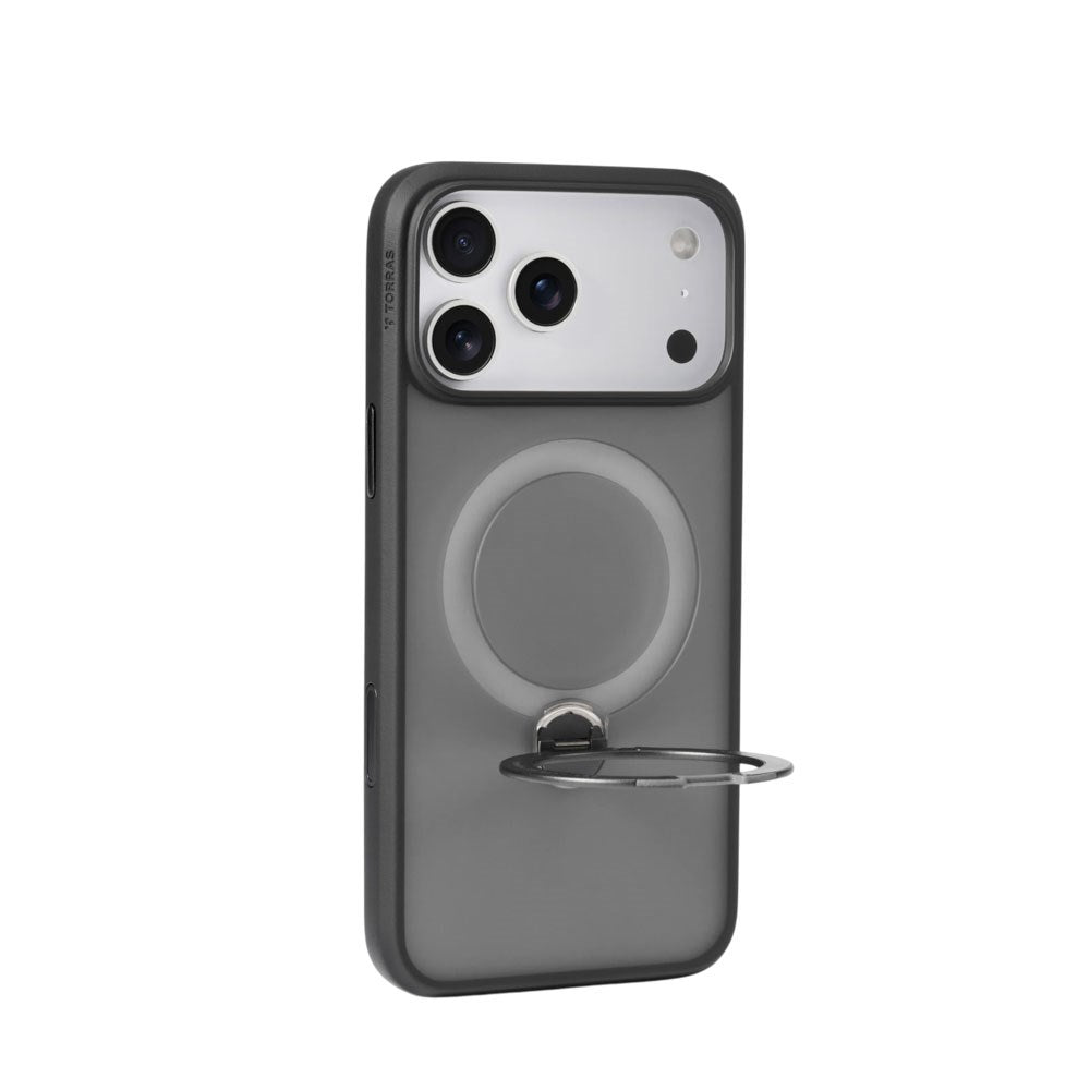 iPhone 18 Pro / 17 Pro TORRAS Ostand Q3 Spin Case - MagSafe Compatible - Transparent
