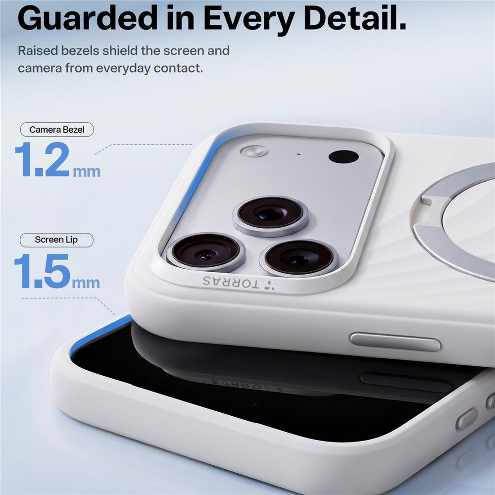 iPhone 18 Pro / 17 Pro TORRAS Ostand Q3 Wind Case - MagSafe Compatible - White
