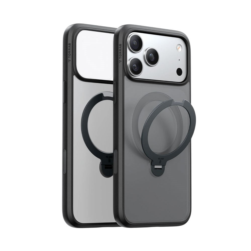 iPhone 18 Pro Max / 17 Pro Max TORRAS Ostand Q3 Spin Case - MagSafe Compatible - Black