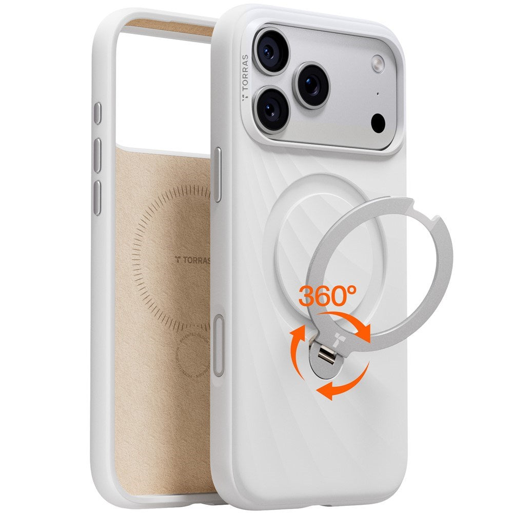 iPhone 18 Pro Max / 17 Pro Max TORRAS Ostand Q3 Wind Case - MagSafe Compatible - White