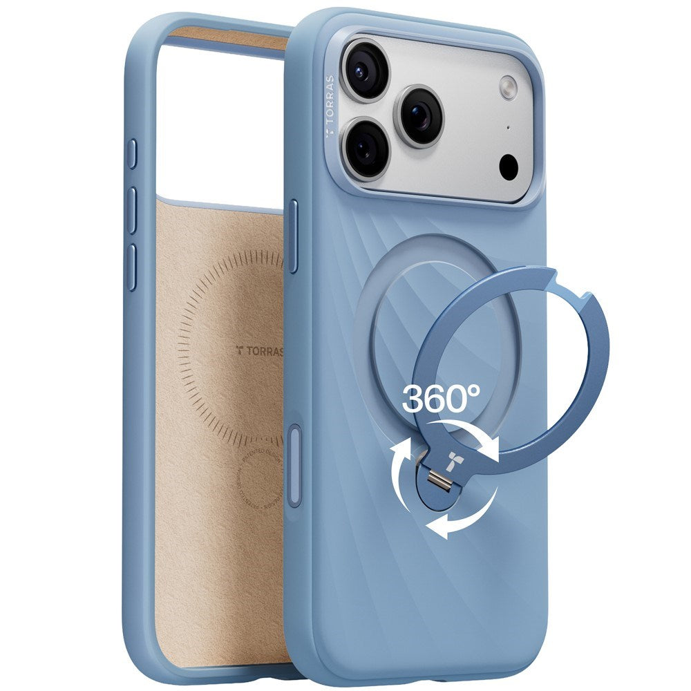 iPhone 18 Pro Max / 17 Pro Max TORRAS Ostand Q3 Wind Case - MagSafe Compatible - Blue