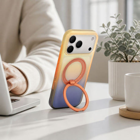 iPhone 18 Pro Max / 17 Pro Max TORRAS O3 Air Gradient Case - MagSafe Compatible - Orange / Blue