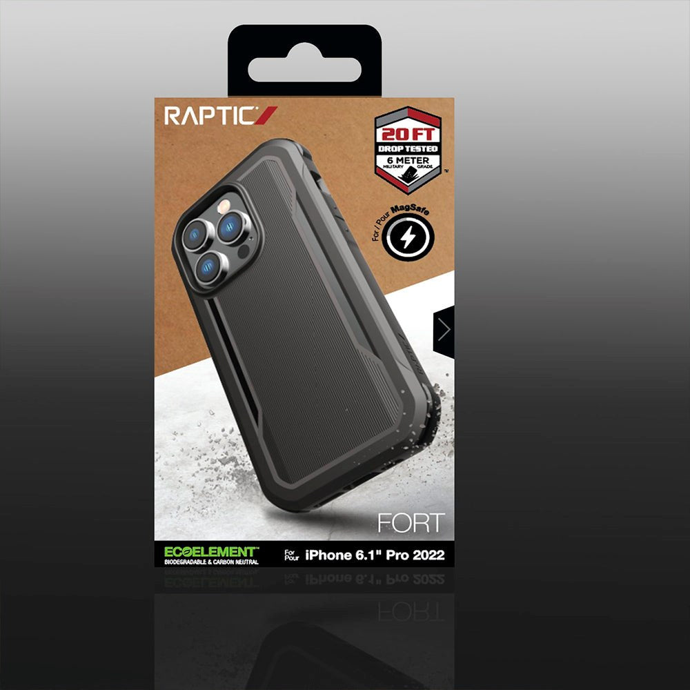 iPhone 14 Pro Raptic Fort Series Craftsman Case - MagSafe Compatible - Matte Black