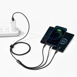 Baseus 3-in-1 USB-A Multi Cable with 1 x USB-C 1 x Lightning 1 x Micro USB - 1.5m - Black
