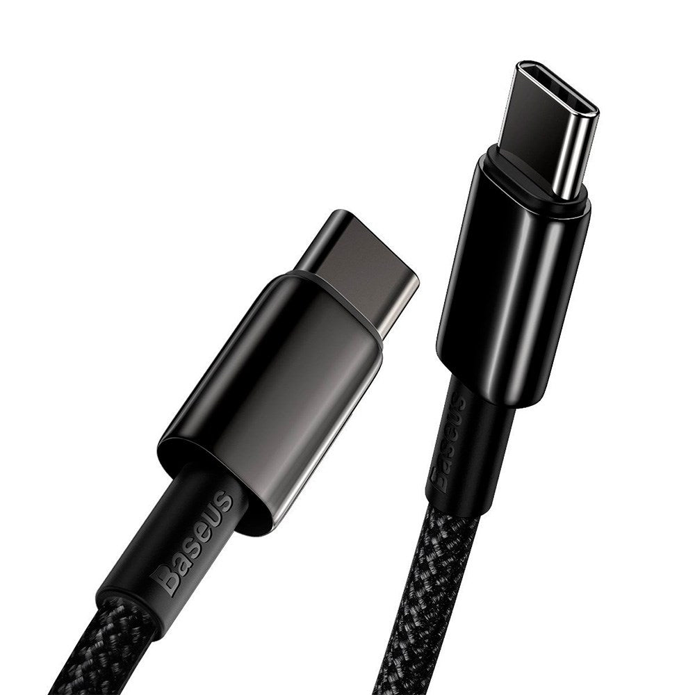 Baseus Tungsten Gold 100W USB-C to USB-C Cable - 1 Meter - Black