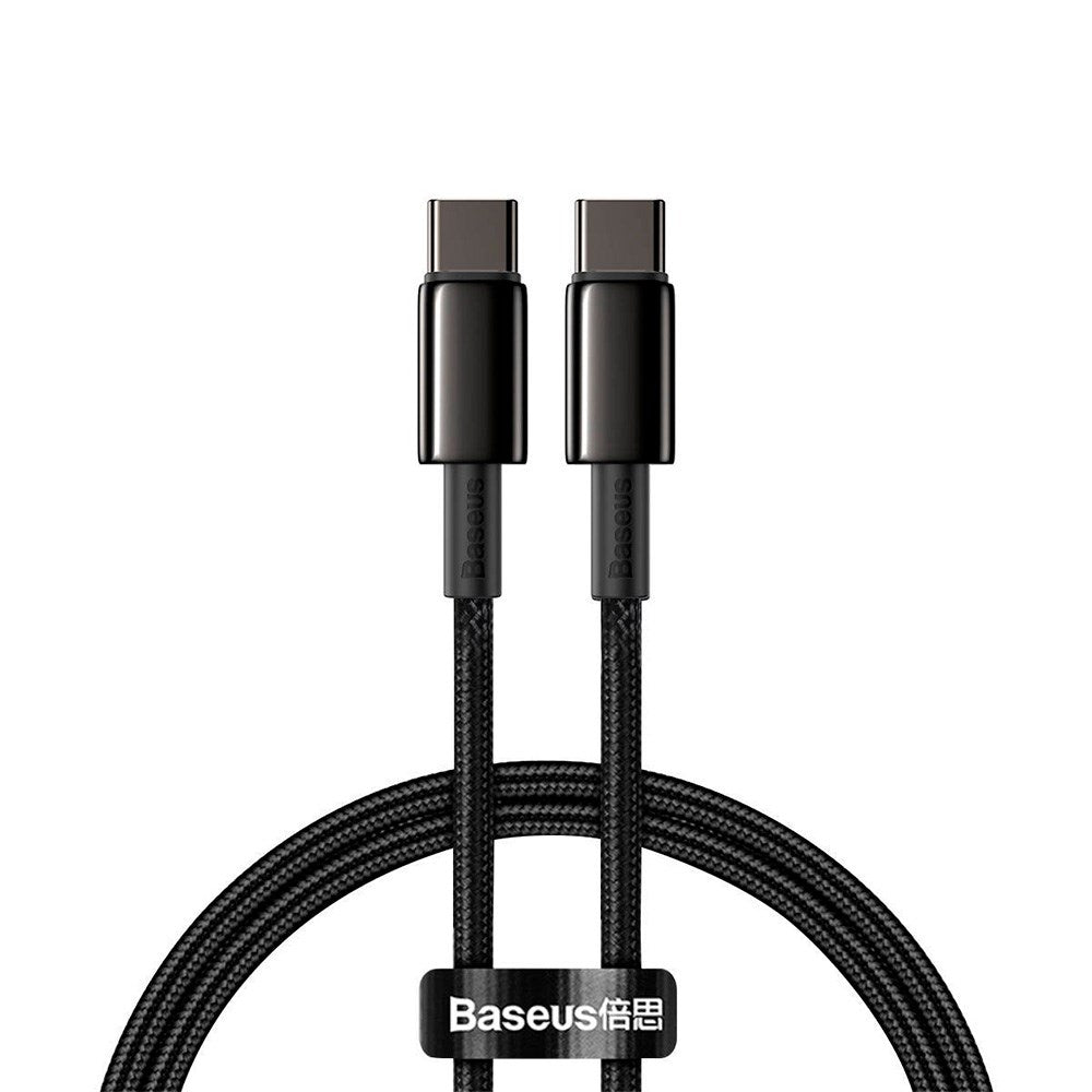 Baseus Tungsten Gold 100W USB-C to USB-C Cable - 1 Meter - Black