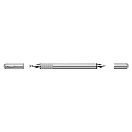 Baseus Double-Sided Stylus Pen for Mobile / Tablet with Ballpoint Pen - Silver