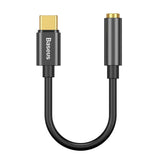 Baseus L54 USB-C to 3.5 mm Mini Jack Audio Adapter - 9 cm - Black