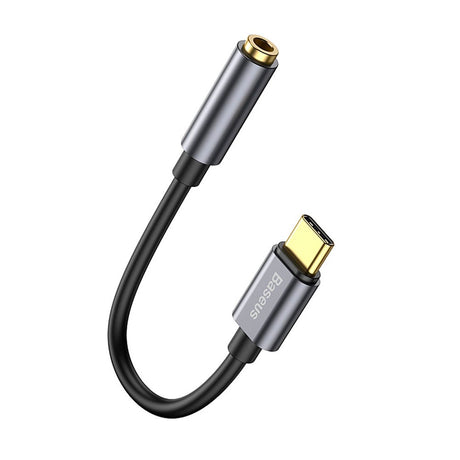 Baseus L54 USB-C to 3.5 mm Mini Jack Audio Adapter - 9 cm - Grey