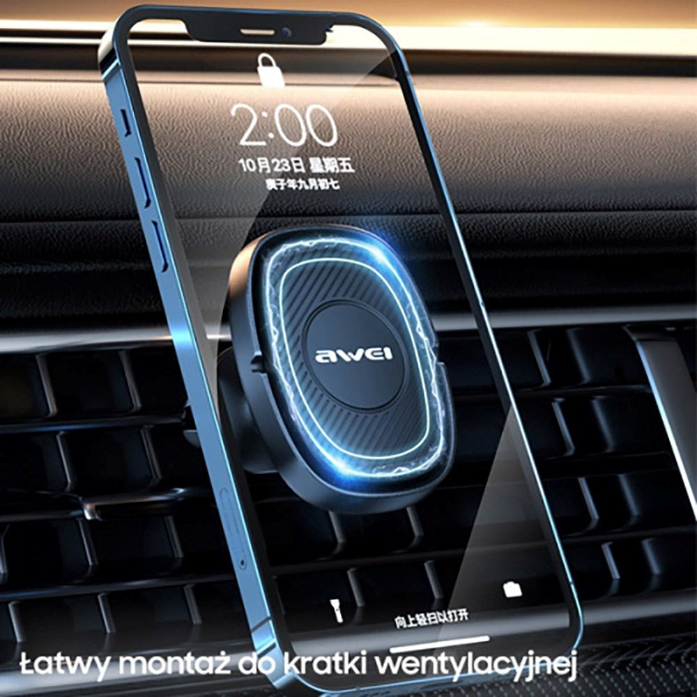 Awei X21 Magnetic Phone Holder for Ventilation - Black