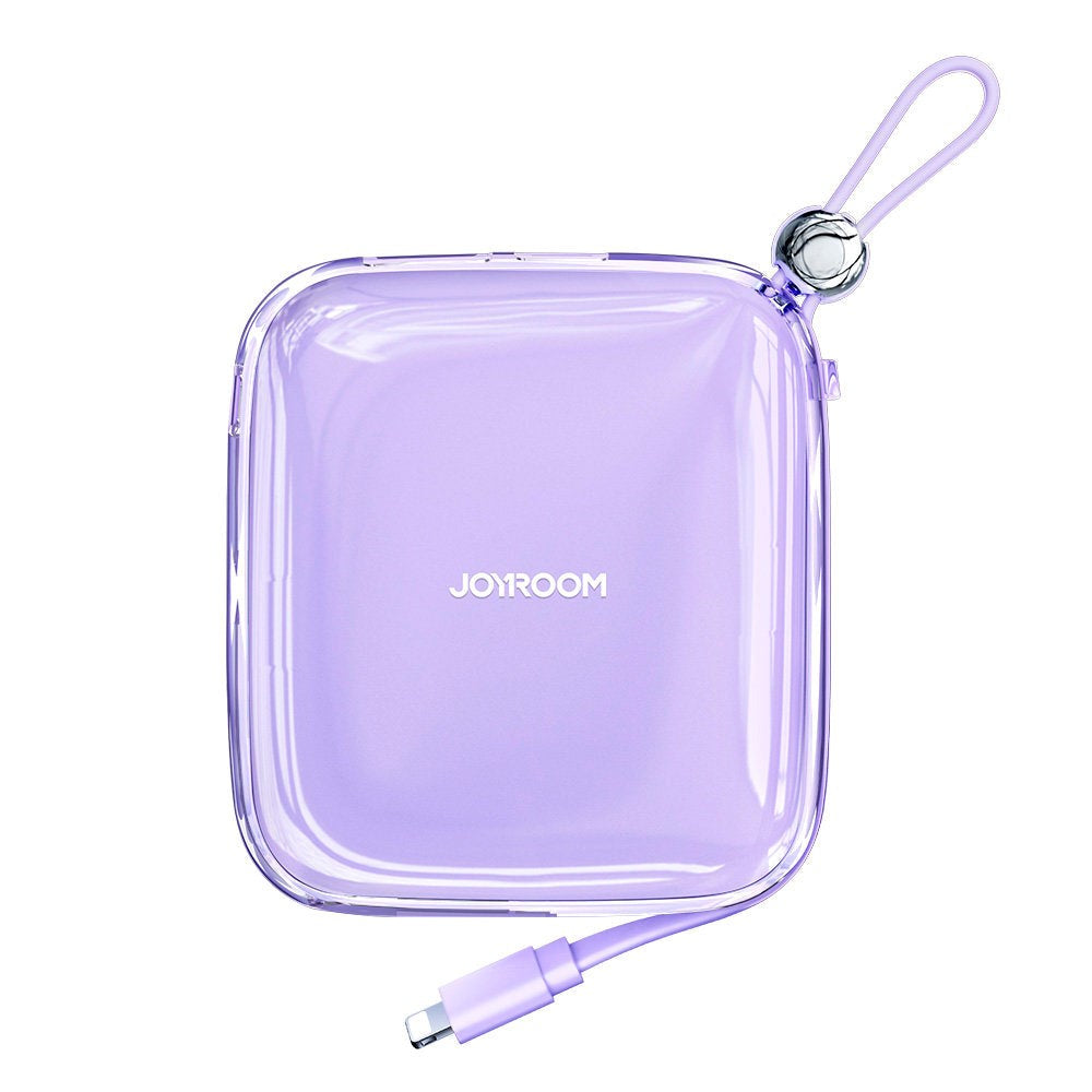 Joyroom Jelly Series JR-L003P Powerbank 22.5W - USB-C PD / USB-A w. Built-in Lightning - 10,000 mAh - Purple