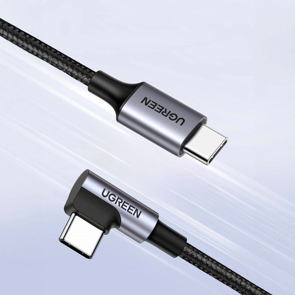 Ugreen US255 Angled USB-C to USB-C Cable - 0.5m - Black