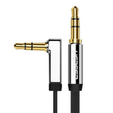 UGREEN Angled 3.5mm Mini Jack Audio Cable - 2m - Black / Silver