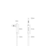 UGREEN Angled 3.5mm Mini Jack Audio Cable - 2m - Black / Silver
