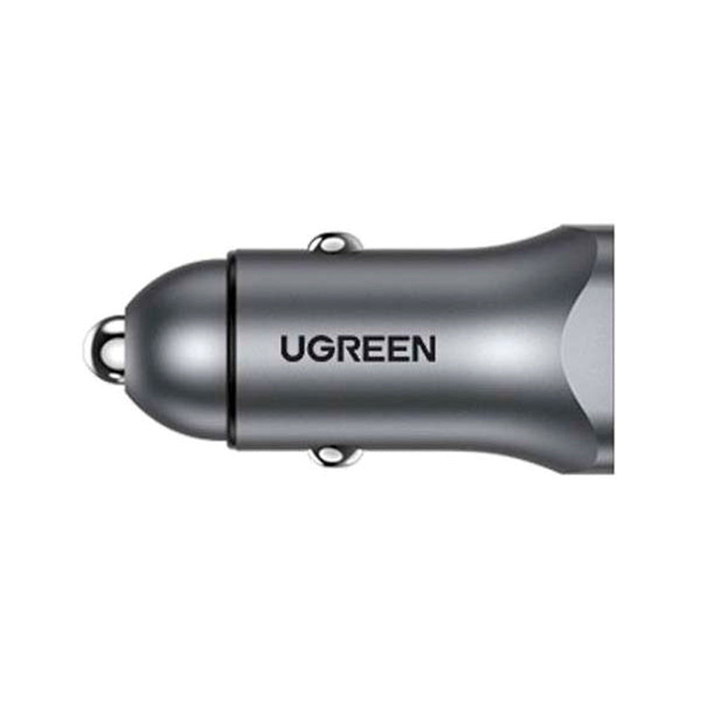 Ugreen Car Charger 30W PD w. USB-C & USB-A - Grey