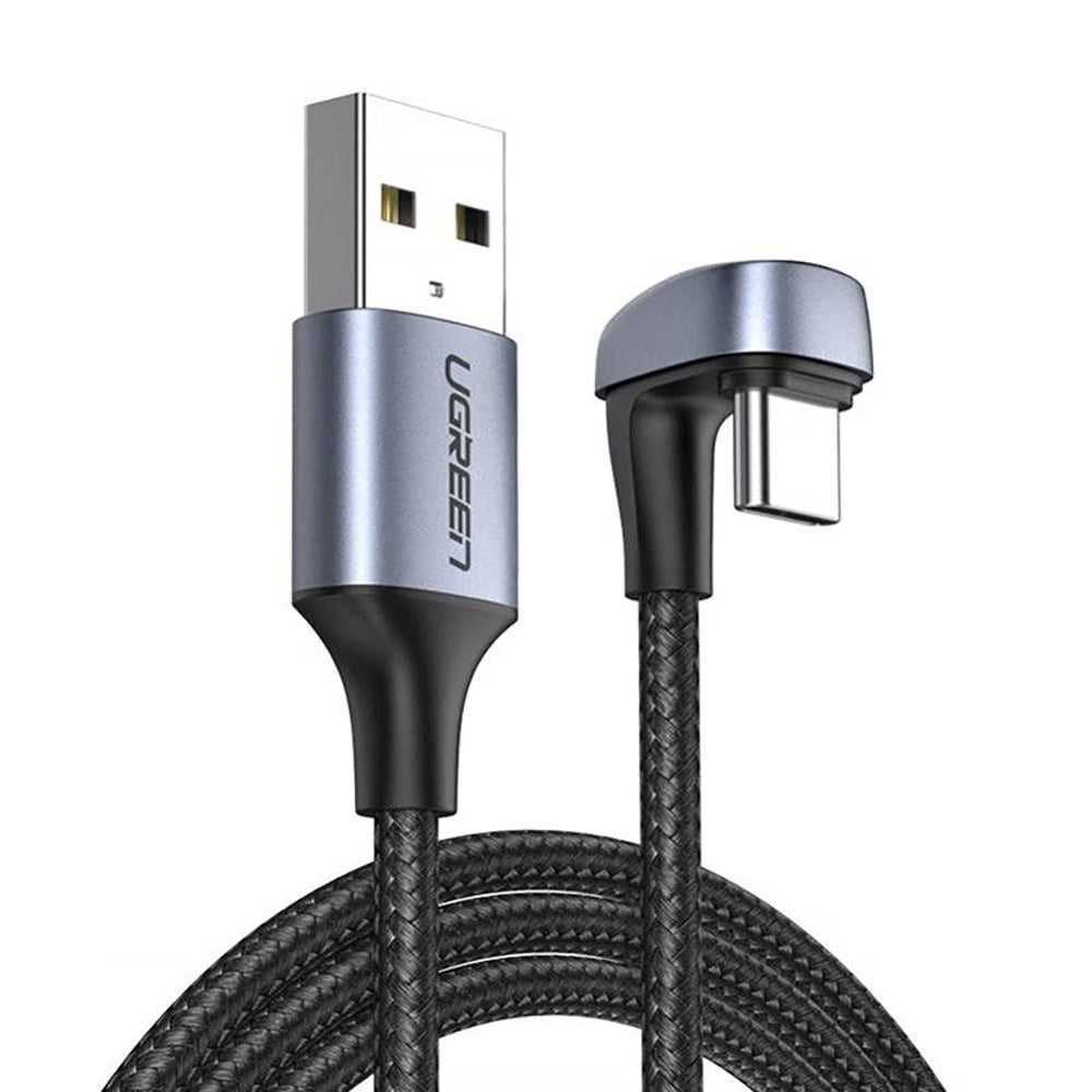 Ugreen 18W 180° Angled USB-A to USB-C Cable - 1 Meter - Black