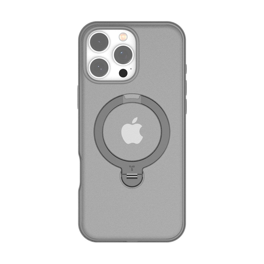 TORRAS iPhone 16 Pro Hybrid Plastic Case with Stand Function - MagSafe Compatible - Grey