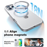 TORRAS iPhone 16 Pro Max Hybrid Plastic Case with Stand Function - MagSafe Compatible - Grey