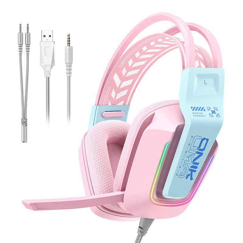 ONIKUMA X13 RGB Gaming Headset - Pink