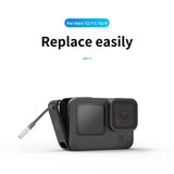 TELESIN GoPro Hero 9 / 10 / 11 / 12 / 13 Battery Cover with Cable Cutout - Black