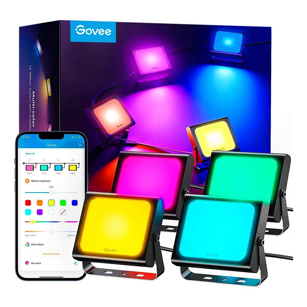 Govee Smart LED Flood Lights - 4 pcs. - Black