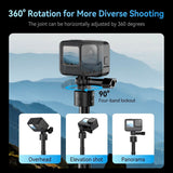 TELESIN 3-in-1 PowerBank Selfie Stick for GoPro Hero 9 / 10 / 11 / 12 / 13 / MAX - 5000 mAh - Black