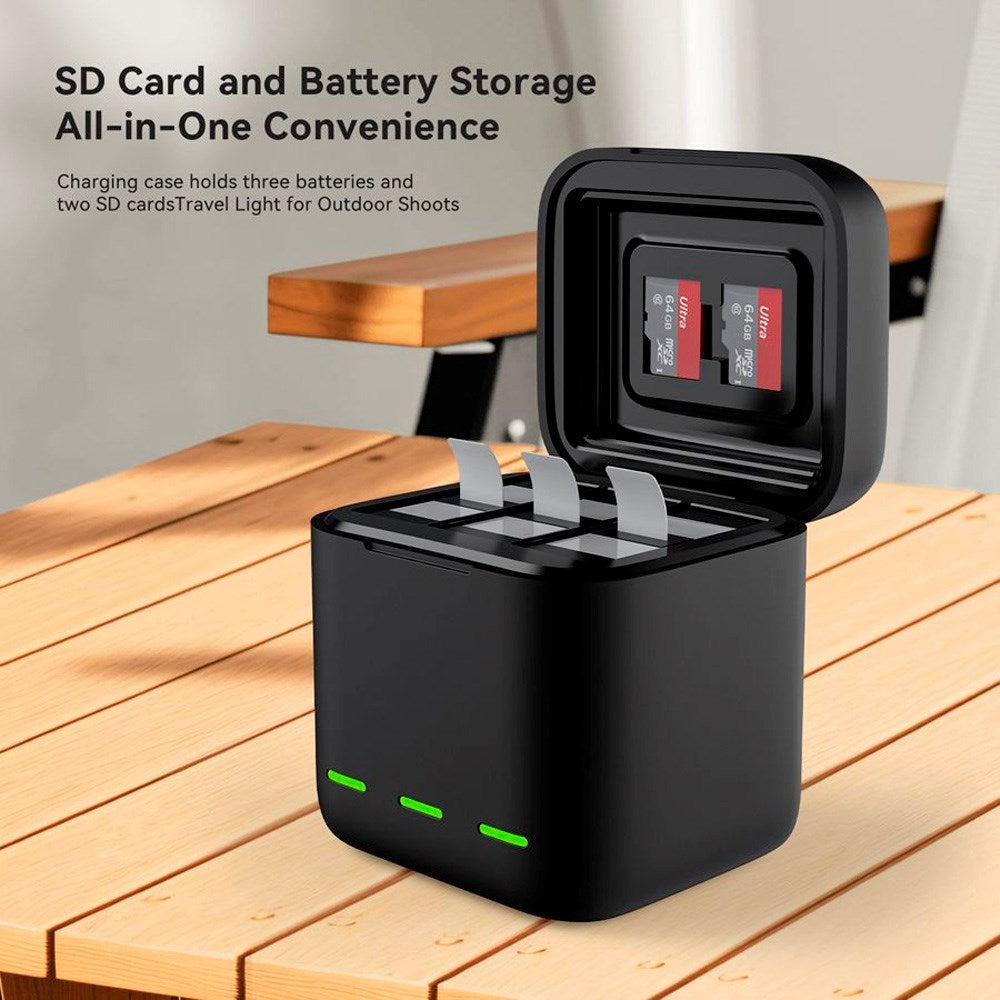 TELESIN Battery Charging Case for GoPro Hero 13 - Black