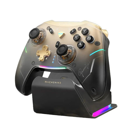 Machenike G5Pro Premium Edition Wireless Controller w. Charging Dock - Black / Gold