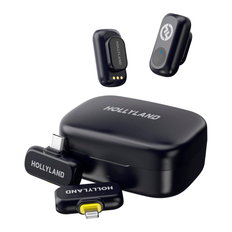 Hollyland Lark A1 Wireless Microphone Set with 1 x USB-C RX & 1 x Ligh ...
