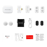 Hollyland Lark A1 Wireless Microphone Set with 1 x USB-C RX & 1 x Lightning RX - White